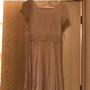 Tan Short Sleeve Dress
